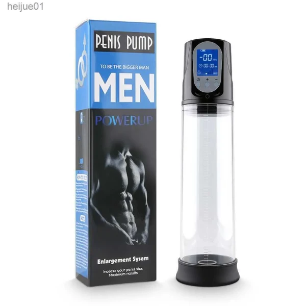 Pompe à Pénis Automatique Digital Power Up Bleu