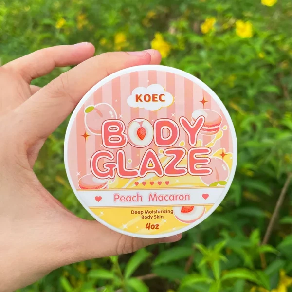 Beurre de Massage Parfumé Body Glaze Macaron à la Pêche 120ml