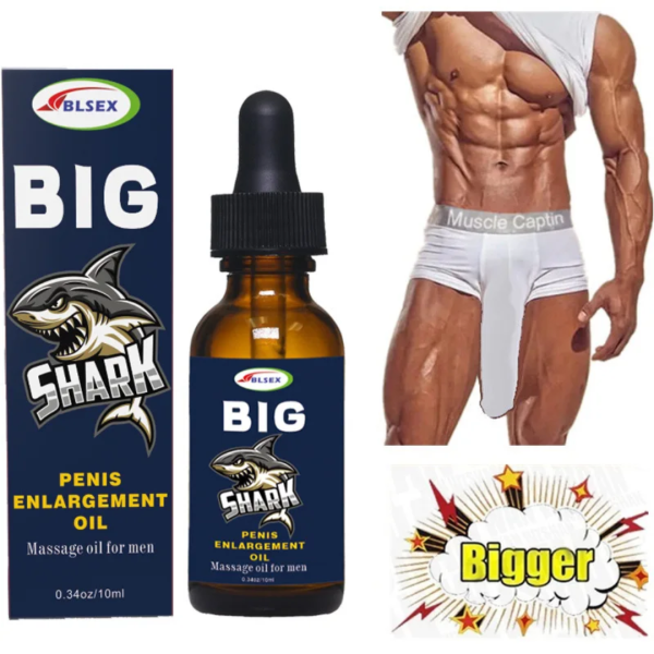 Huile d'agrandissement de Pénis Big Shark de BLSEX 10 ml