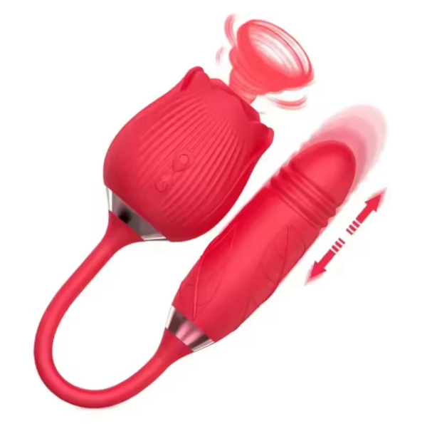 Stimulateur Duo Rose Aspiration