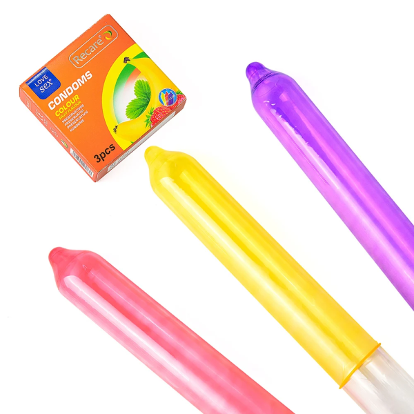 Préservatifs Recare Colorés et Parfumés Boîte de 3