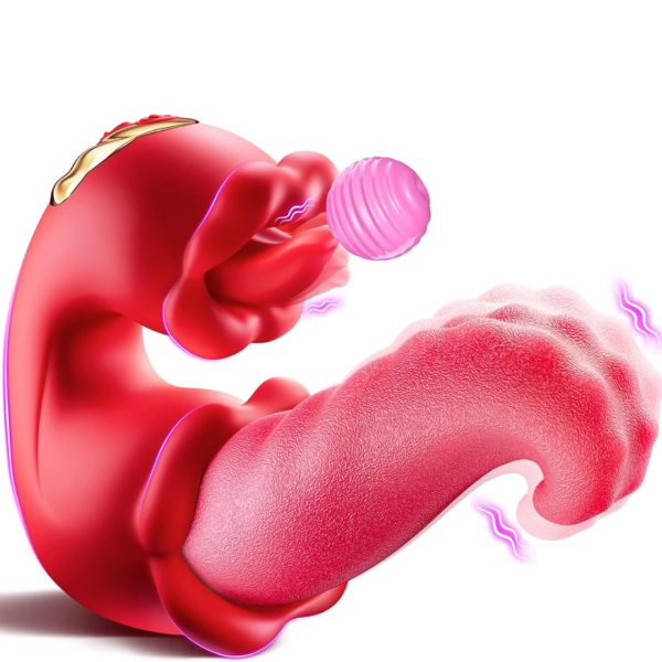Double Vibromasseur Rose Langues 3 en 1 Siren