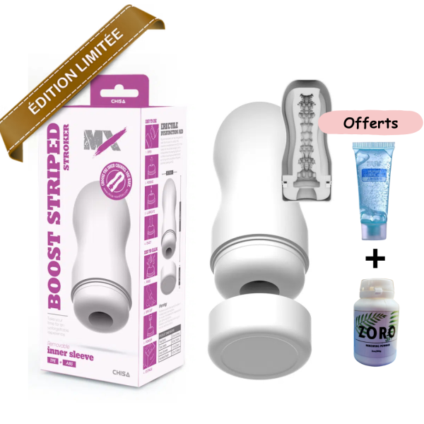 Masturbateur Boost Striped Stroker de MX
