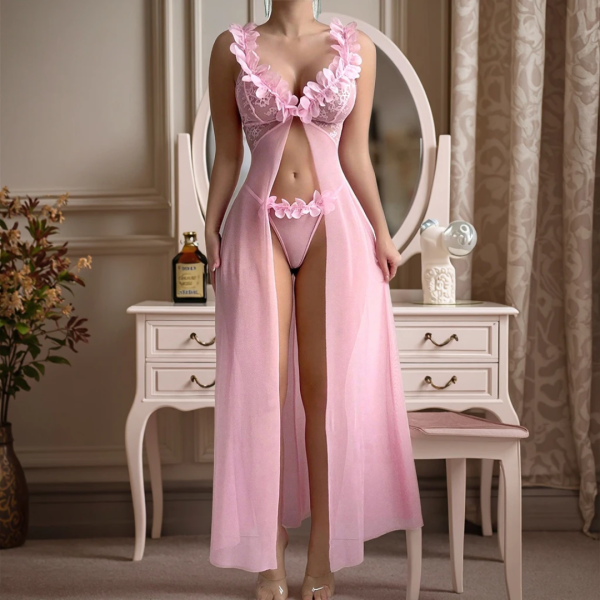 Ensemble Nuisette & String Flora Romance