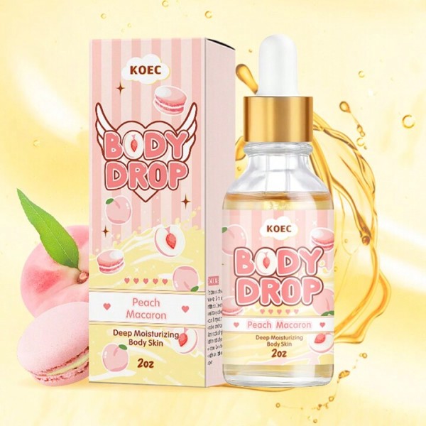 Huile de Massage Parfumée Body Oil Macaron à la Pêche 60ml