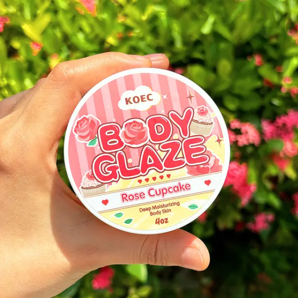 Beurre de Massage Parfumé Body Glaze Rose Cupcake 120ml