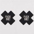 Cache-Tétons Adhésifs Croix Noire "Fuck Me!"