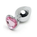 Plug Anal Inox Bijou Cœur Taille M